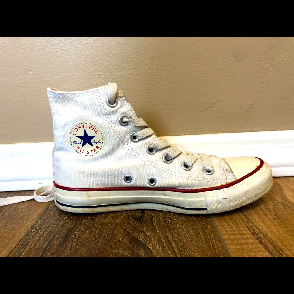 White Converse High tops